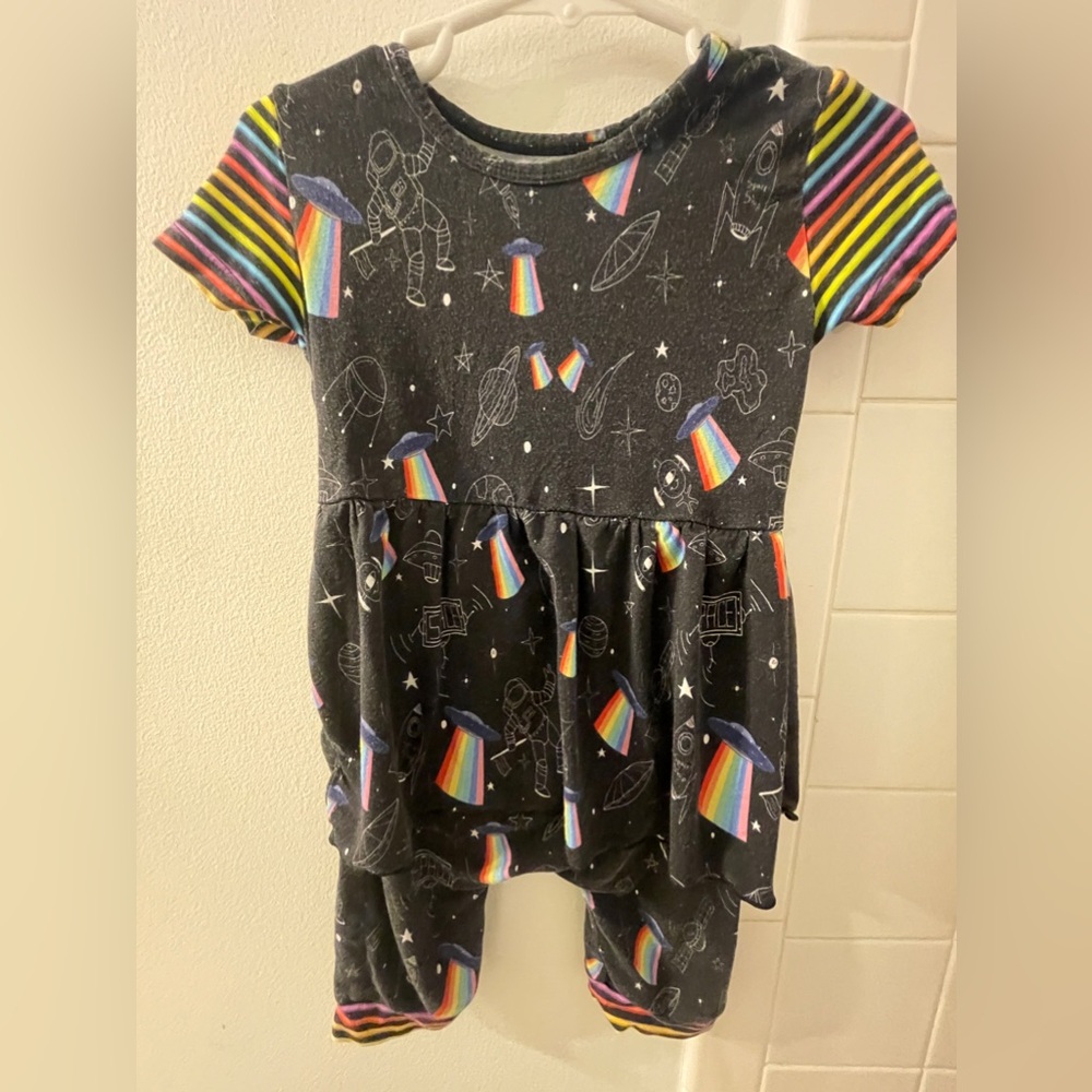 Ready Ser Romper Twirl 6-12M Unicorns and Rainbows